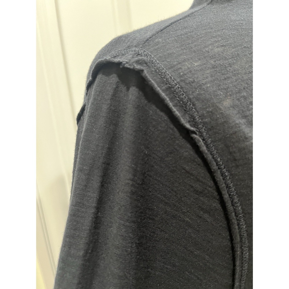 New! Michael Stars Mock Neck Swing T Shirt Long Sleeve Black One Size retail $88 - Picture 4 of 15